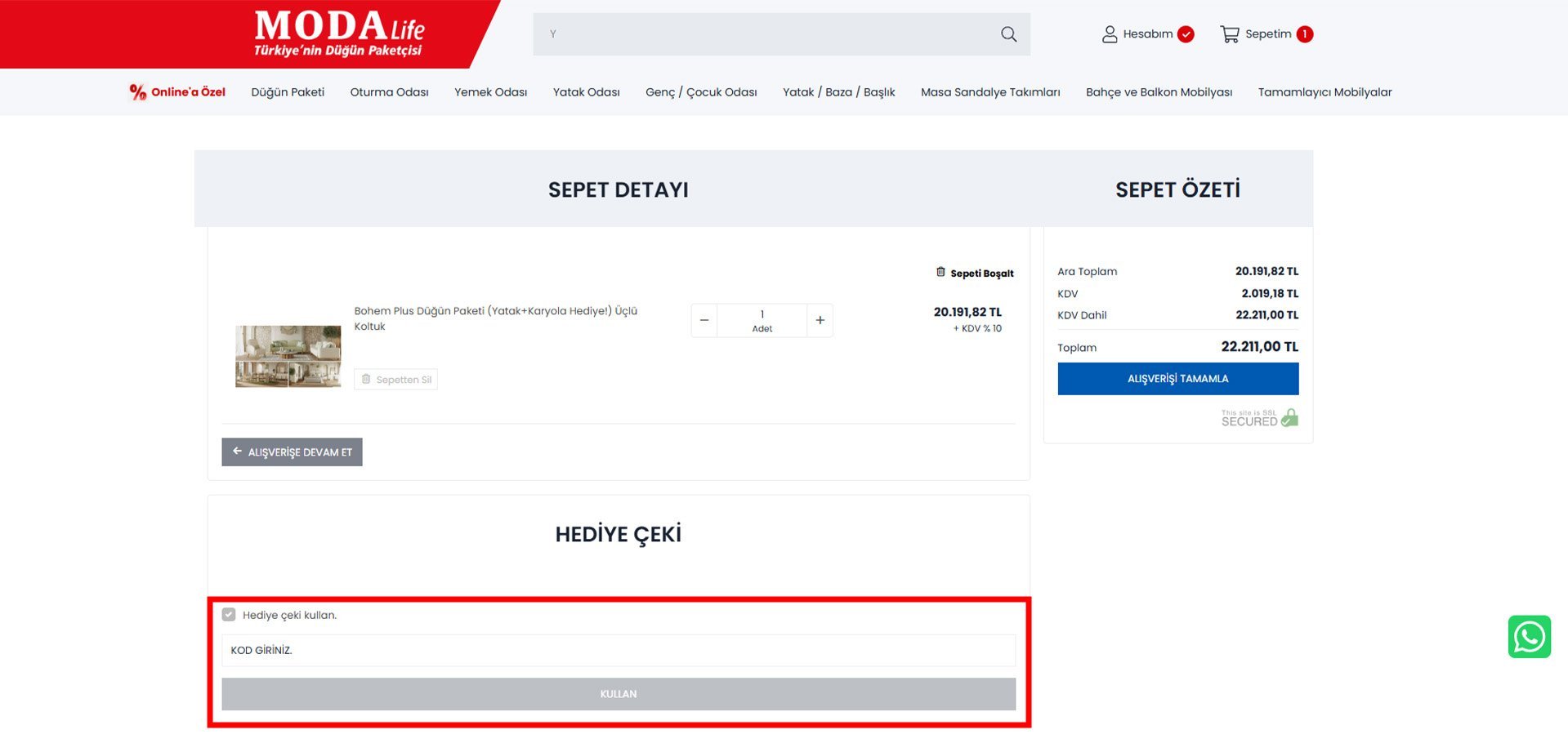 Modalife Bakanlık Destek