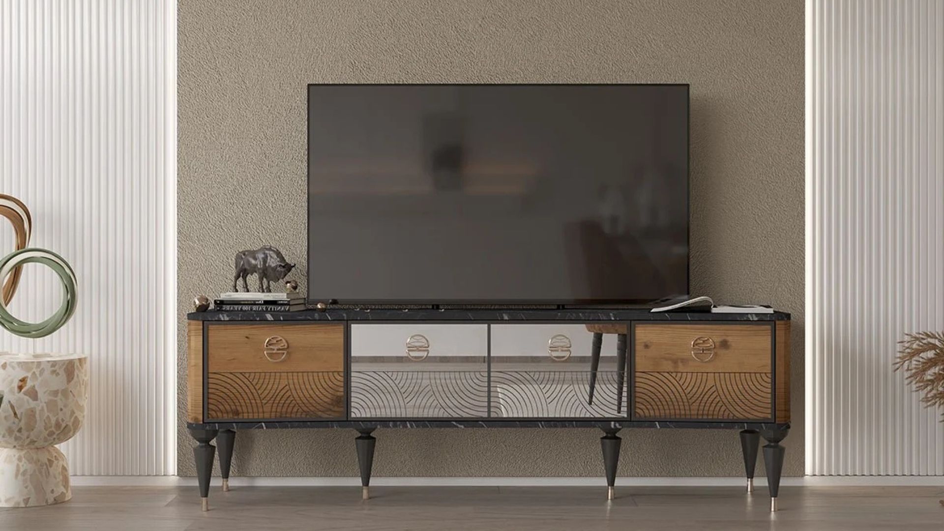 tv ünitesi dekorasyonu