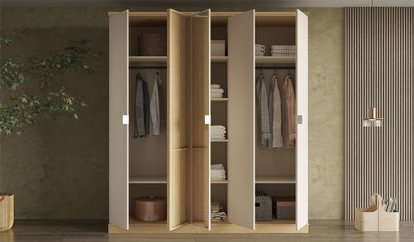 Arya Düğün Paketi (Yatak+Karyola Hediye) 5 Kapaklı Gardırop