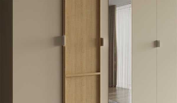 Arya Düğün Paketi (Yatak+Karyola Hediye) 5 Kapaklı Gardırop