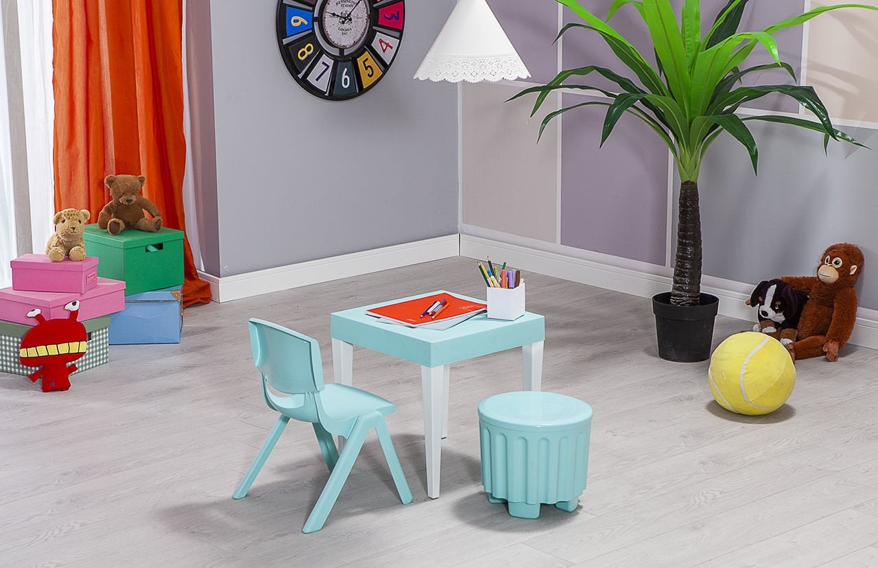 Junior Çocuk Kare Aktivite Masa Seti