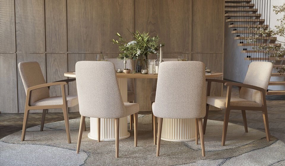 Bohem Masa + 6 Adet Sandalye Takımı