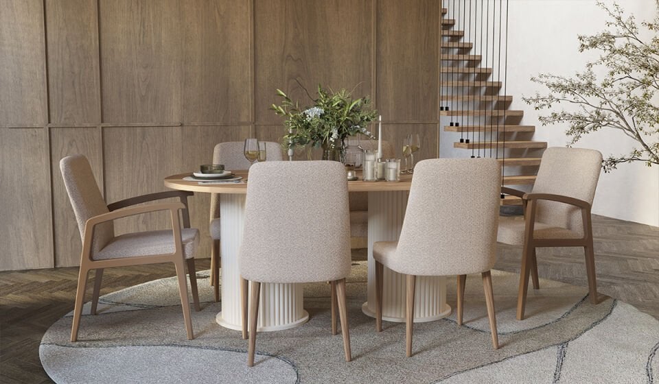 Bohem Masa + 6 Adet Sandalye Takımı