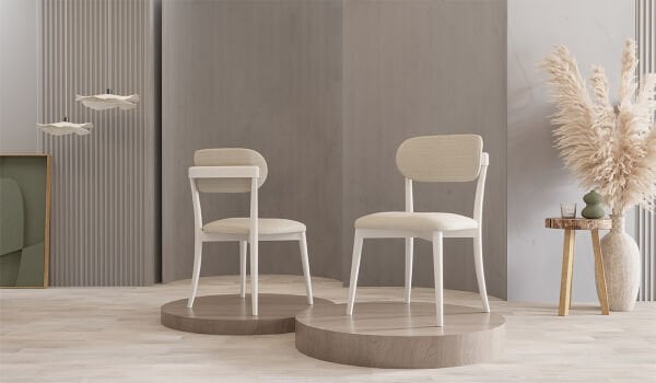 Bohem Plus Masa + 6 Adet Sandalye Takımı - Beyaz
