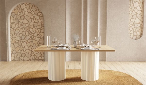 Bohem Plus Masa + 6 Adet Sandalye Takımı - Aytaşı