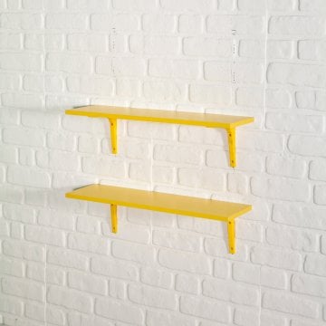 İkili Duvar Rafı - Çok Renkli