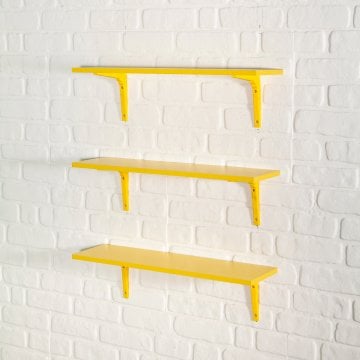 Üçlü Duvar Rafı - Çok Renkli