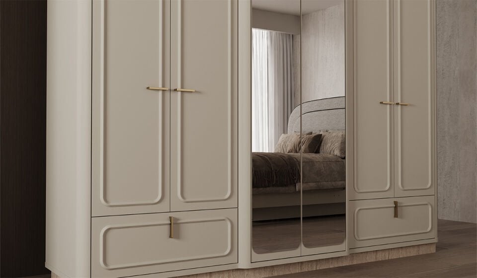 Aura 6 Kapaklı Gardırop