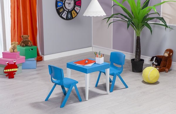 Junior Kare Aktivite Masa Seti 3 Mavi