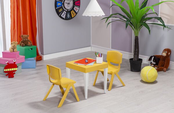 Junior Kare Aktivite Masa Seti 3 Sarı