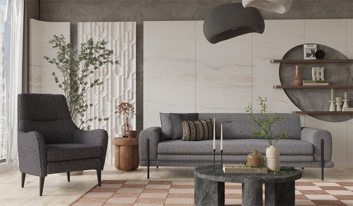 Salda Koltuk Takımı - Açık Gri