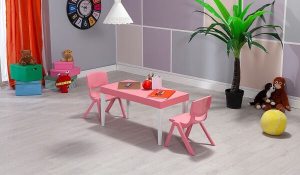 Junior Aktivite Masa Seti 3 Pembe