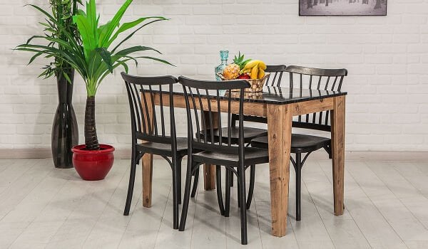 Avrupa + Violet Mutfak Masa Takımı - Siyah