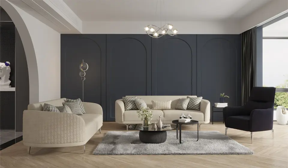 Bendis Koltuk Takımı Silver - Sabit Berjer