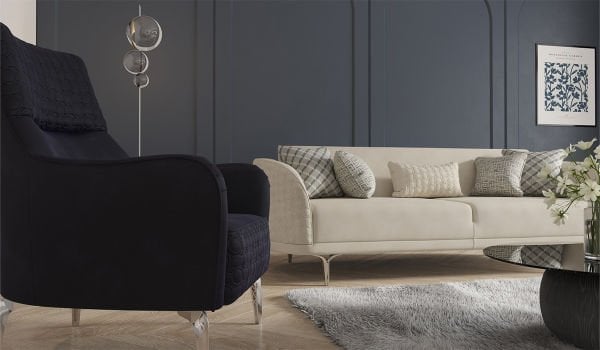 Bendis Koltuk Takımı Silver - Sabit Berjer