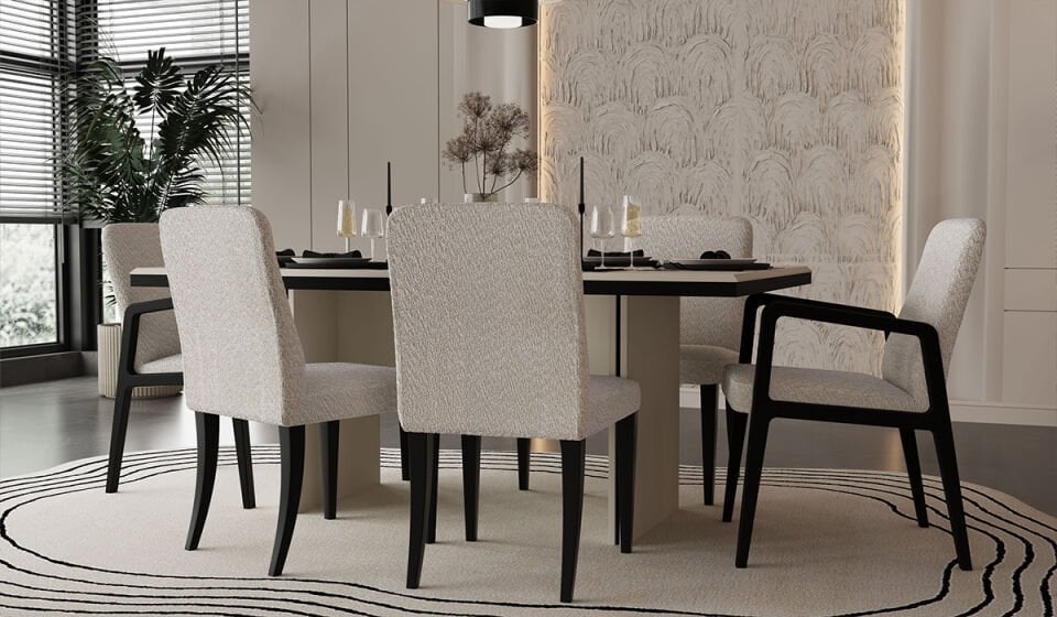 Bubble Masa + 6 Adet Sandalye Takımı