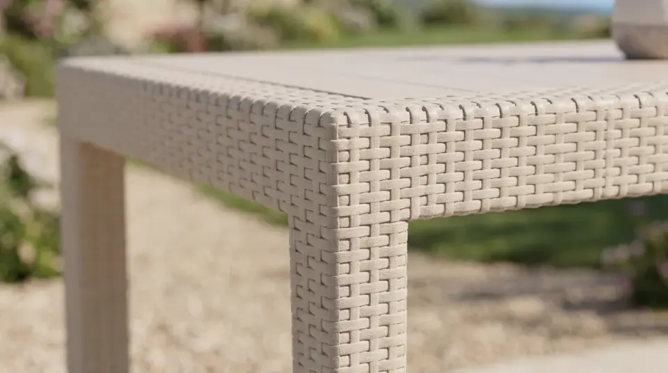 Rattan Masa Cappucino - Camsız - 90x150