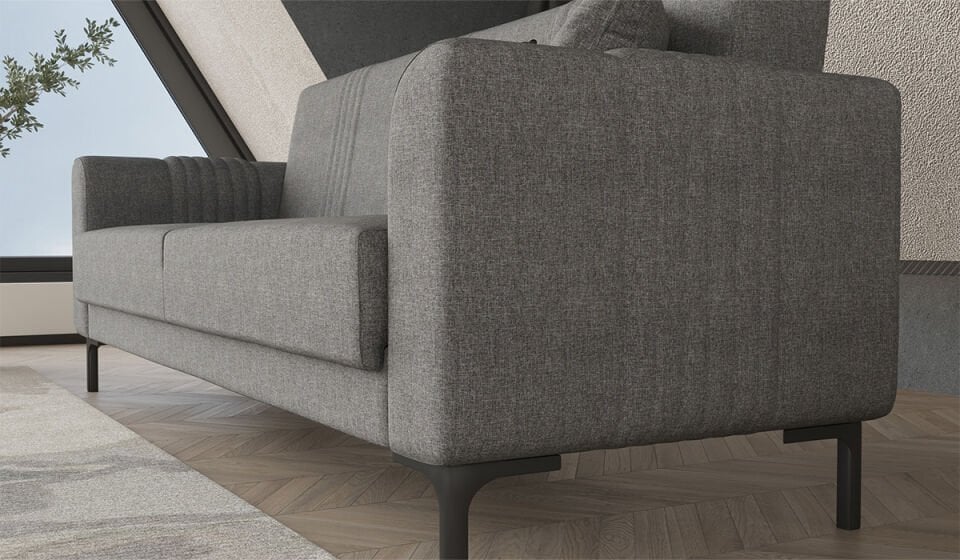 Rio Üçlü Koltuk Gri