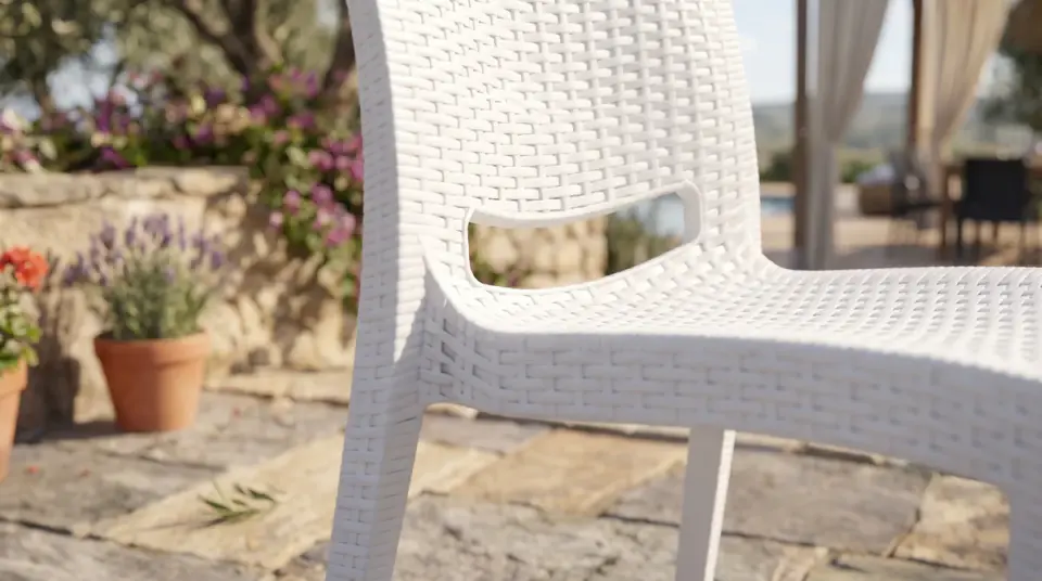 Rattan Sandalye Beyaz