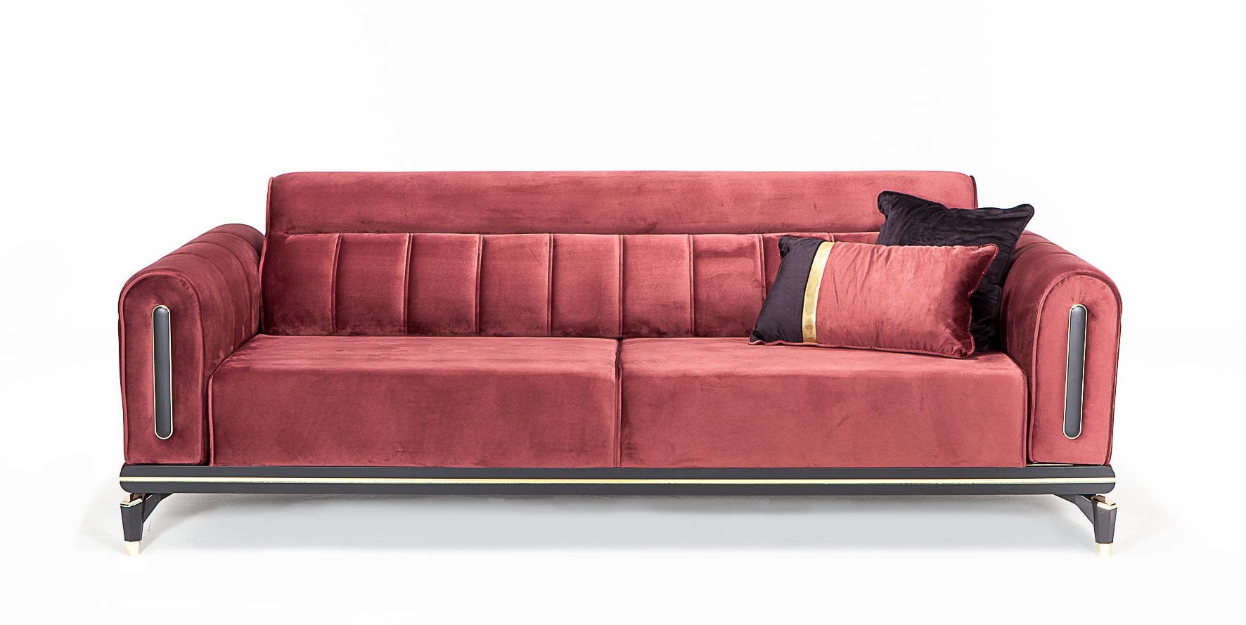 Bella Üçlü Koltuk Bordo