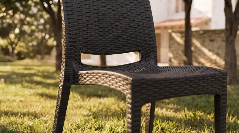 Rattan Large Masa Takımı Antrasit  - Camlı