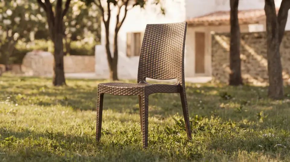 Rattan Large Masa Takımı Kahve - Camsız