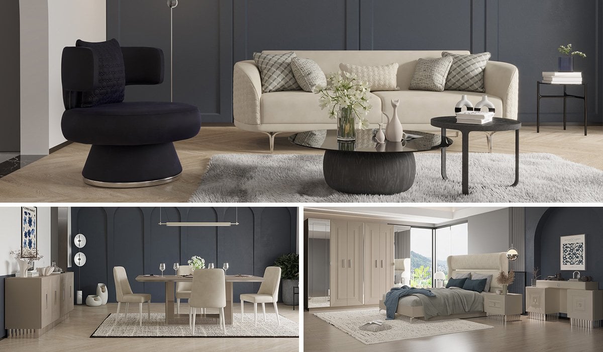 Bendis Silver Düğün Paketi (Yatak+Karyola Hediye)