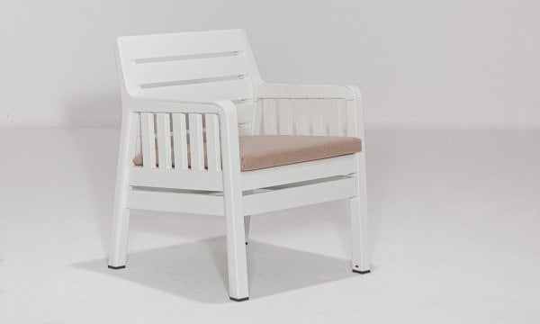 Lara Tekli Koltuk ( Minderli ) Beyaz