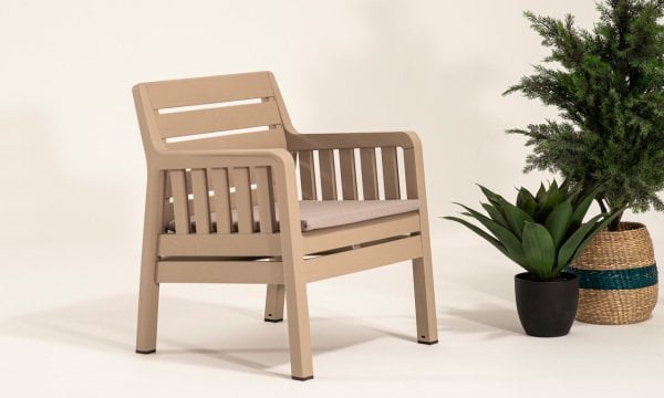 Lara Tekli Koltuk ( Minderli ) Cappucino