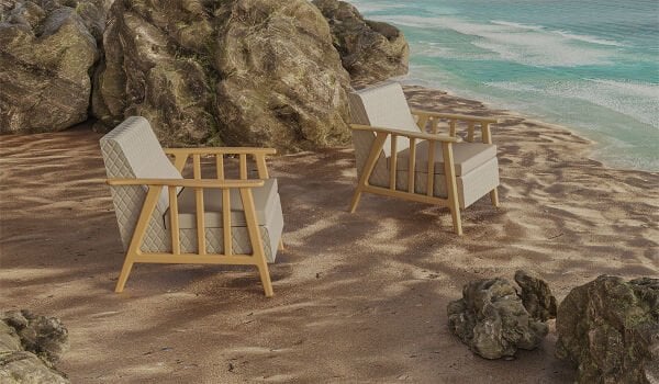 Vega Tekli Koltuk (Minderli) - Cappucino