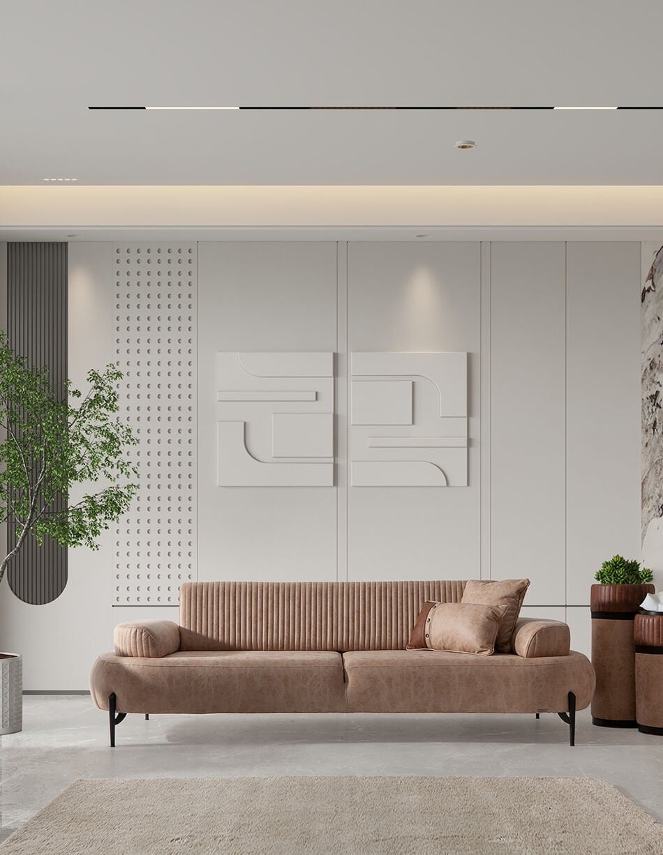 Cross İkili Koltuk - Antrasit Sütlü Kahve