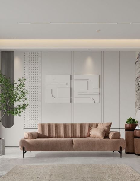 Cross İkili Koltuk - Antrasit Sütlü Kahve