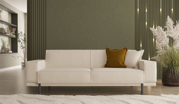 Loft Üçlü Koltuk Beyaz