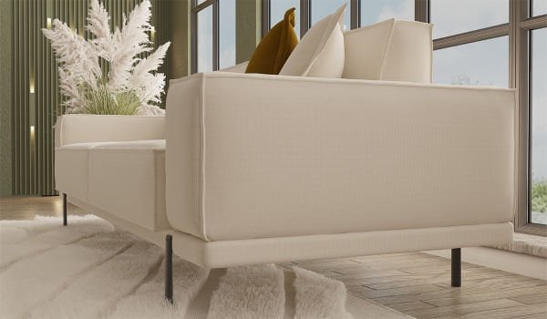 Loft Üçlü Koltuk Beyaz