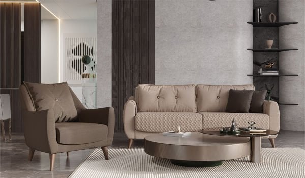 Olivya Koltuk Takımı - Krem