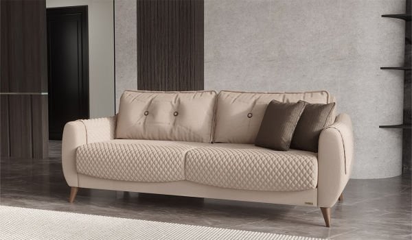 Olivya Koltuk Takımı - Krem Kampanyalı 3+3+1