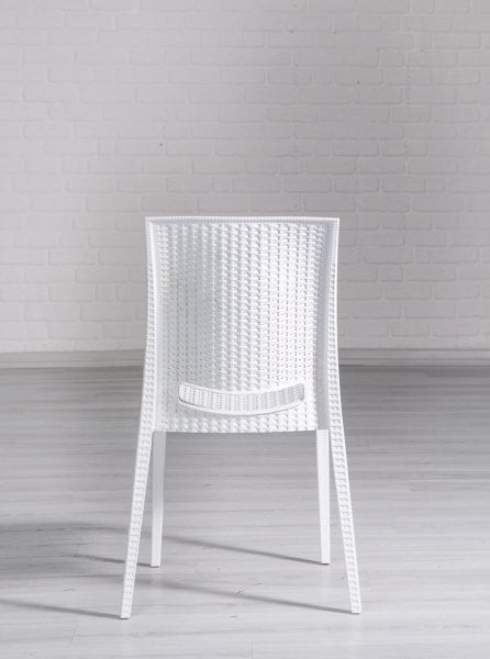 Rattan Large Kollu Masa Takımı Beyaz