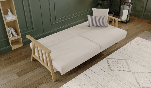 Anka Üçlü Koltuk Krem - Krem Kol