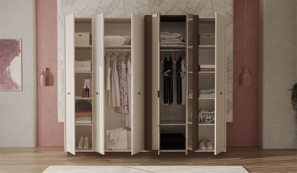 Linen 6 Kapaklı Gardırop