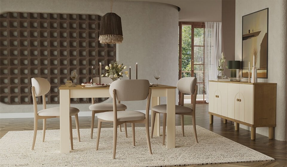 Eco Bohem Yemek Odası - Cappucino