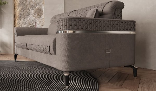 Veyron Üçlü Koltuk Gri