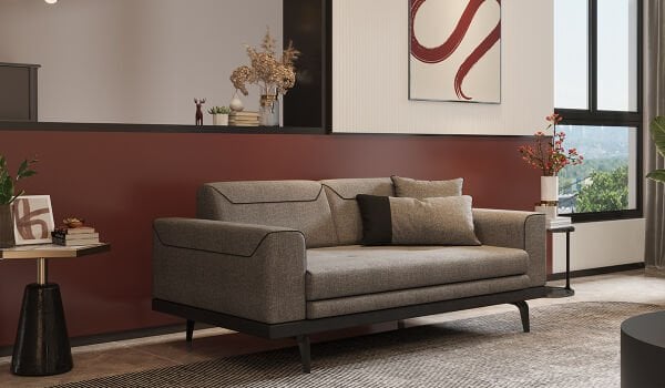 Arya İkili Koltuk - Gri