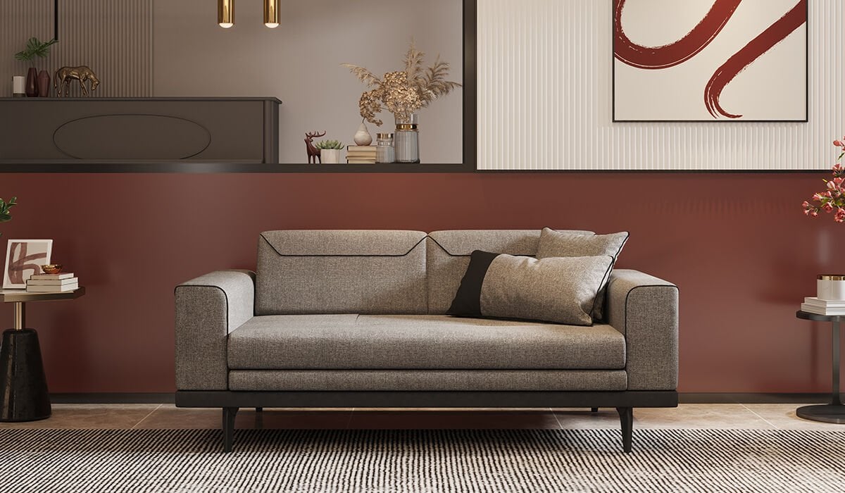 Arya İkili Koltuk - Gri