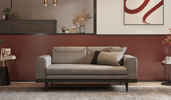 Arya İkili Koltuk - Gri