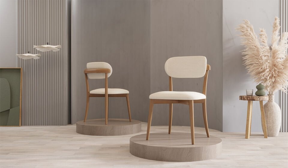 Bohem Plus Masa + 6 Adet Sandalye Takımı - Ceviz
