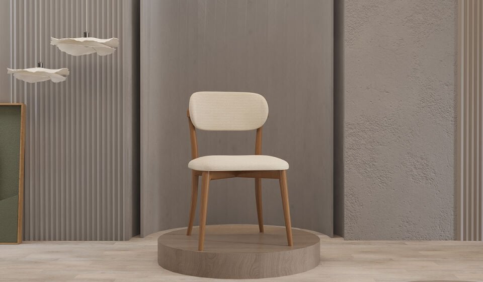 Bohem Plus Masa + 6 Adet Sandalye Takımı - Ceviz Sandalye Berjer