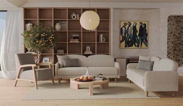 Eco Bohem Koltuk Takımı - Gri Kırlent