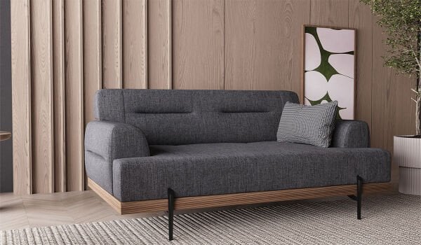 Linen İkili Koltuk Antrasit