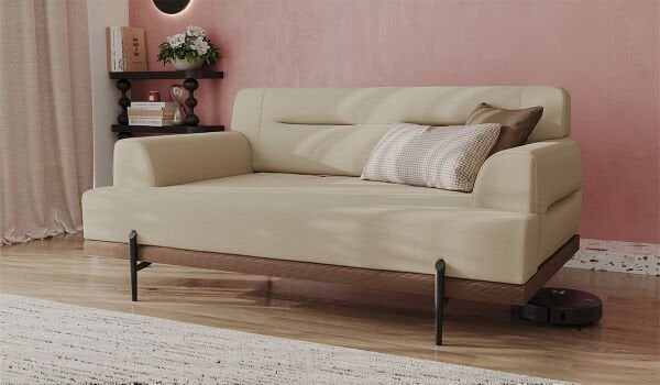 Linen İkili Koltuk Krem
