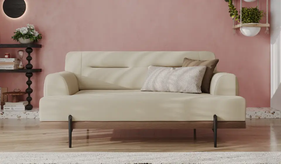 Linen İkili Koltuk Krem